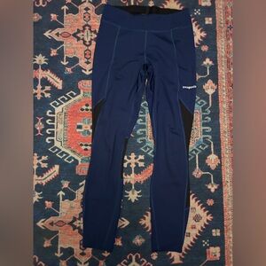 Patagonia Endless Run Blue Leggings, small